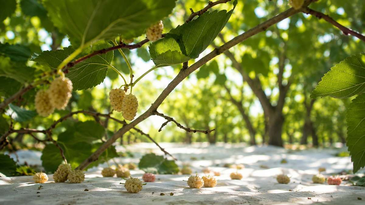 Yapraklanmış dut ağacı (Morus alba)
